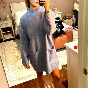 Baby blue sweater dress